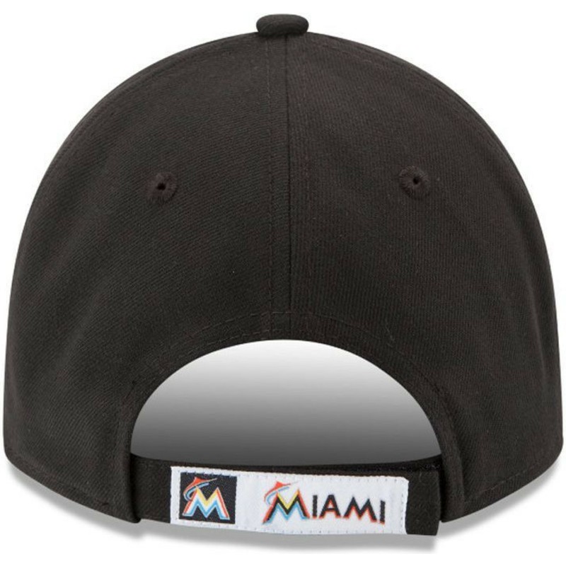 cappellino-visiera-curva-nero-regolabile-9forty-the-league-di-miami-marlins-mlb-di-new-era