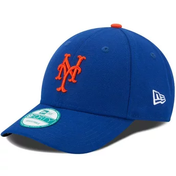 Cappellino visiera curva blu regolabile 9FORTY The League di New York Mets MLB di New Era