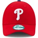 cappellino-curvo-rosso-regolabile-9forty-the-league-dei-philadelphia-phillies-mlb-di-new-era