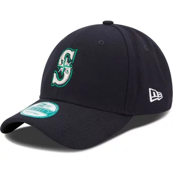 Cappellino visiera curva blu marino regolabile 9FORTY The League di Seattle Mariners MLB di New Era