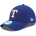 cappellino-visiera-curva-blu-regolabile-9forty-the-league-di-texas-rangers-mlb-di-new-era