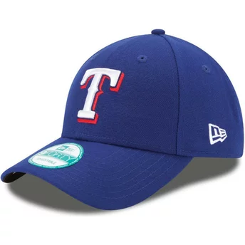 Cappellino visiera curva blu regolabile 9FORTY The League di Texas Rangers MLB di New Era
