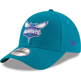 Cappellino visiera curva blu regolabile 9FORTY The League di Charlotte Hornets NBA di New Era
