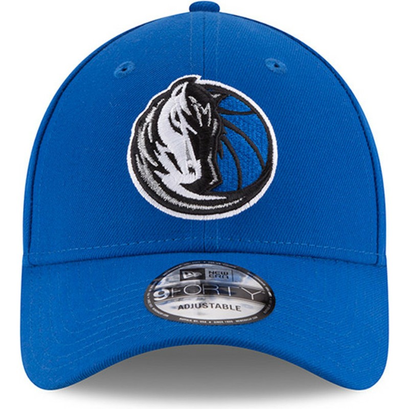 cappellino-visiera-curva-blu-regolabile-9forty-the-league-di-dallas-mavericks-nba-di-new-era