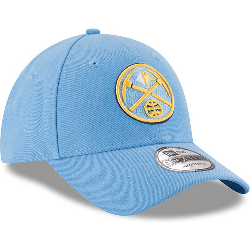 cappellino-visiera-curva-blu-chiaro-regolabile-9forty-the-league-di-denver-nuggets-nba-di-new-era