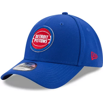 Cappellino visiera curva blu regolabile 9FORTY The League di Detroit Pistons NBA di New Era