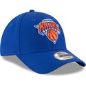 cappellino-visiera-curva-blu-regolabile-9forty-the-league-di-new-york-knicks-nba-di-new-era