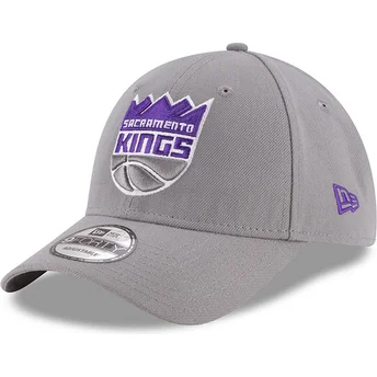 Cappello curvo grigio cinghia regolabile 9FORTY The League dei Sacramento Kings NBA di New Era