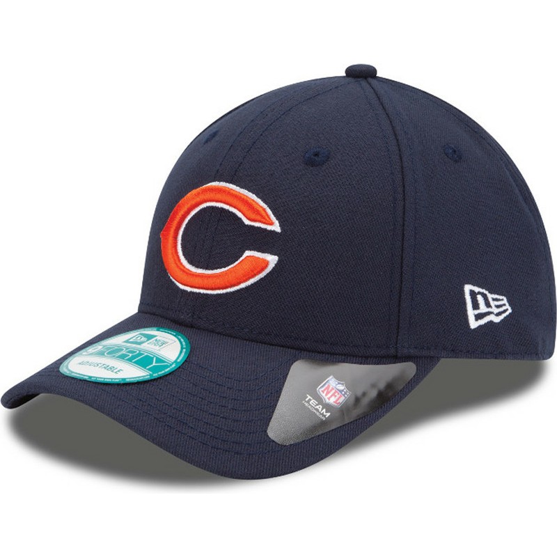 cappellino-visiera-curva-blu-marino-regolabile-9forty-the-league-di-chicago-bears-nfl-di-new-era