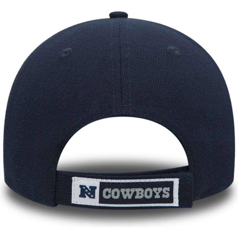 cappellino-visiera-curva-bianco-e-blu-marino-regolabile-9forty-the-league-di-dallas-cowboys-nfl-di-new-era