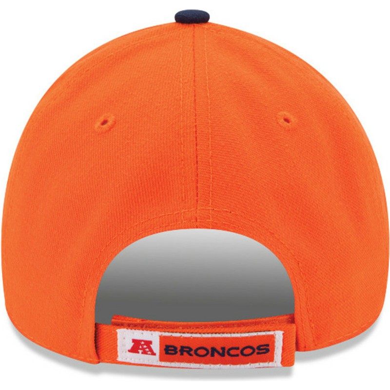 cappellino-visiera-curva-arancione-e-blu-marino-regolabile-9forty-the-league-di-denver-broncos-nfl-di-new-era
