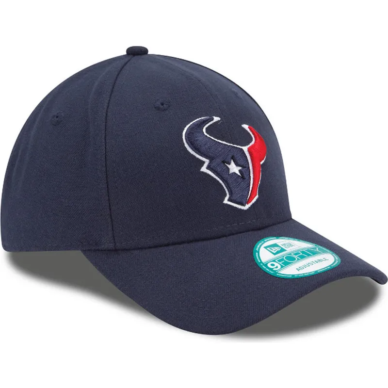 cappelli-curva-blu-marino-cinghia-regolabile-9forty-the-league-dei-houston-texans-nfl-di-new-era