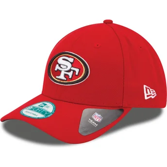 cappelli-curva-rosso-cinghia-regolabile-9forty-the-league-dei-san-francisco-49ers-nfl-di-new-era