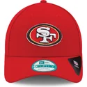 cappelli-curva-rosso-cinghia-regolabile-9forty-the-league-dei-san-francisco-49ers-nfl-di-new-era