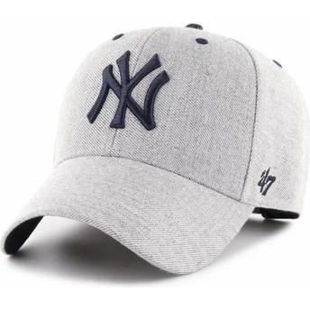 cappellino-curvo-grigio-regolabile-new-york-yankees-mlb-mvp-storm-cloud-di-47-brand