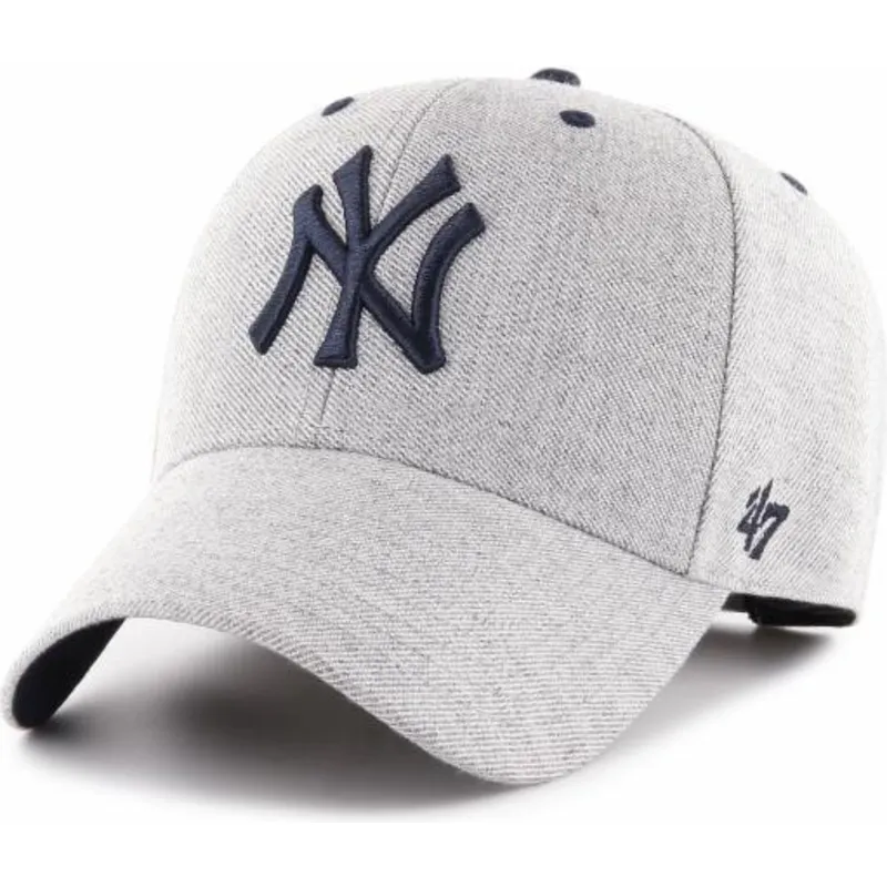 cappelli-curva-grigio-cinghia-regolabile-dei-new-york-yankees-mlb-di-47-brand cappelli-curva-grigio-cinghia-regolabile-dei-new-york-yankees-mlb-di-47-brand