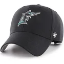 cappellino-curvo-nero-regolabile-con-logo-classico-dei-miami-marlins-mlb-mvp-cooperstown-di-47-brand