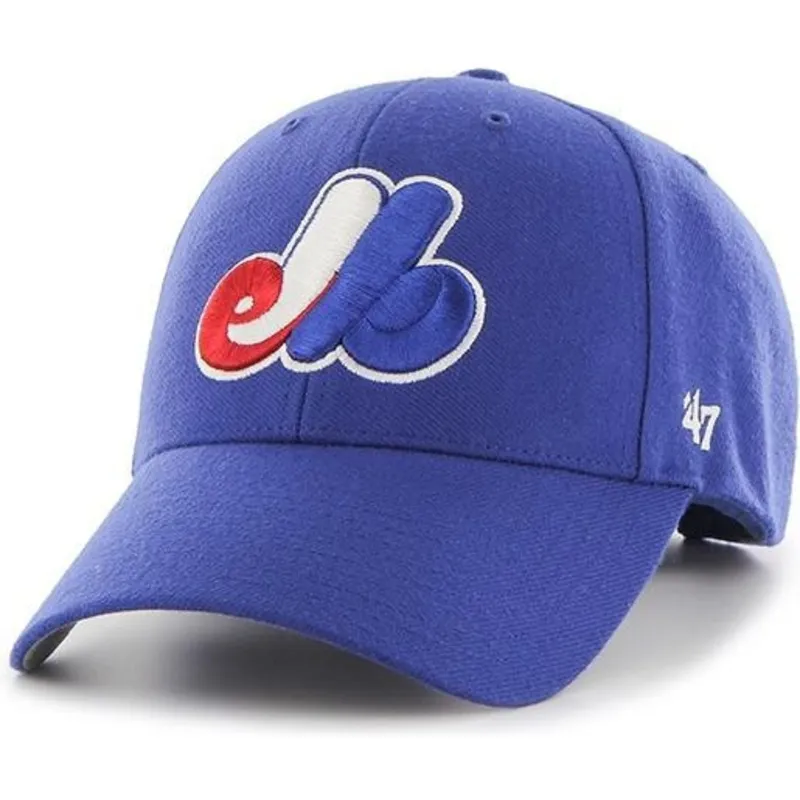 cappelli-curva-blu-cinghia-regolabile-clasico-dei-montreal-expos-mlb-di-47-brand