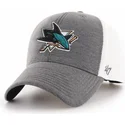 cappelli-curva-grigio-cinghia-regolabile-dei-san-jose-sharks-nhl-di-47-brand