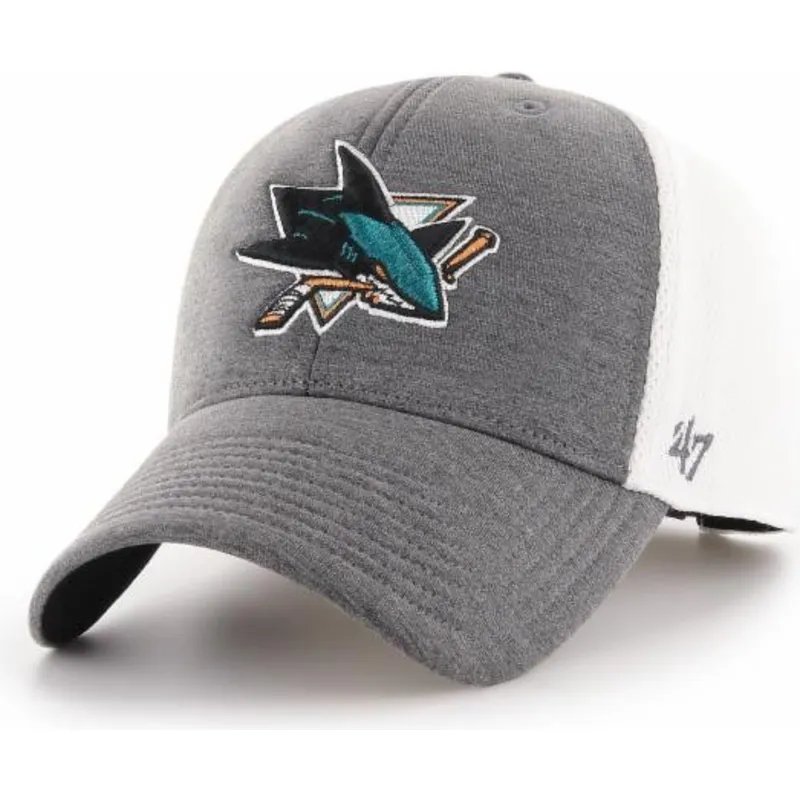 cappelli-curva-grigio-cinghia-regolabile-dei-san-jose-sharks-nhl-di-47-brand cappelli-curva-grigio-cinghia-regolabile-dei-san-jose-sharks-nhl-di-47-brand