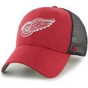 cappelli-curva-rosso-snapback-rejilla-dei-detroit-red-wings-nhl-di-47-brand
