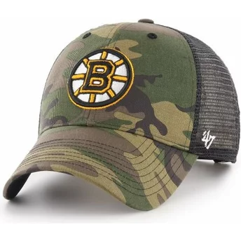 Cappellino trucker mimetico di Boston Bruins NHL MVP Branson di 47 Brand