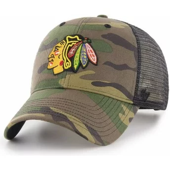 Cappellino trucker mimetico di Chicago Blackhawks NHL MVP Branson di 47 Brand