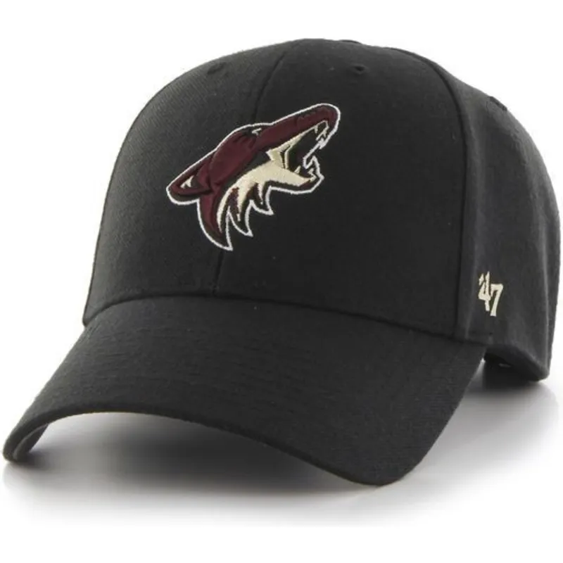 cappelli-curva-nero-cinghia-regolabile-dei-arizona-coyotes-nhl-di-47-brand