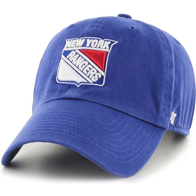 cappelli-curva-blu-cinghia-regolabile-dei-new-york-rangers-nhl-di-47-brand