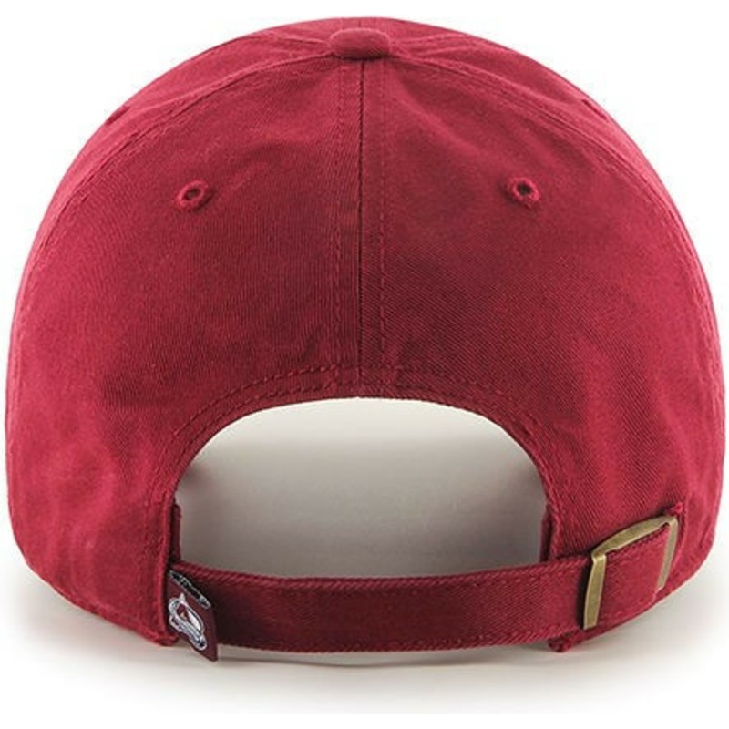 cappellino-visiera-curva-rosso-di-colorado-avalanche-nhl-clean-up-di-47-brand