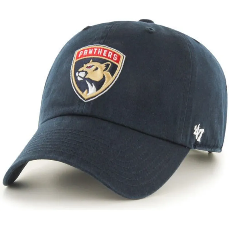 cappelli-curva-blu-marino-cinghia-regolabile-dei-florida-panthers-nhl-di-47-brand