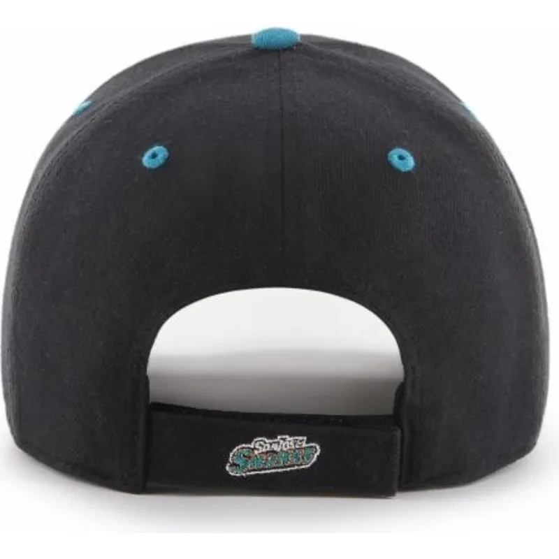 cappelli-curva-nero-cinghia-regolabile-dei-san-jose-sharks-nhl-di-47-brand