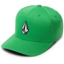 cappellino-visiera-curva-verde-aderente-full-stone-xfit-dark-kelly-di-volcom