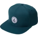 cappellino-visiera-piatta-verde-snapback-quarter-twill-ranger-green-di-volcom