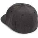 cappellino-visiera-curva-nero-aderente-full-stone-hthr-xfit-charcoal-heather-di-volcom