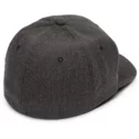cappellino-visiera-curva-nero-aderente-full-stone-hthr-xfit-charcoal-heather-di-volcom