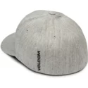 cappellino-visiera-curva-grigio-aderente-full-stone-hthr-xfit-grey-vintage-di-volcom