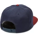 cappellino-visiera-piatta-blu-marino-snapback-con-visiera-rossa-cresticle-crimson-di-volcom
