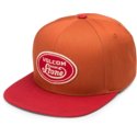 cappellino-visiera-piatta-arancione-snapback-con-visiera-rossa-cresticle-copper-di-volcom