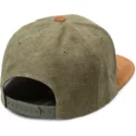 cappellino-visiera-piatta-verde-snapback-con-visiera-marrone-quarter-fabric-army-green-combo-di-volcom