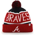 cappello-rosso-e-blu-navy-con-pompon-atlanta-braves-mlb-cuff-knit-calgary-di-47-brand