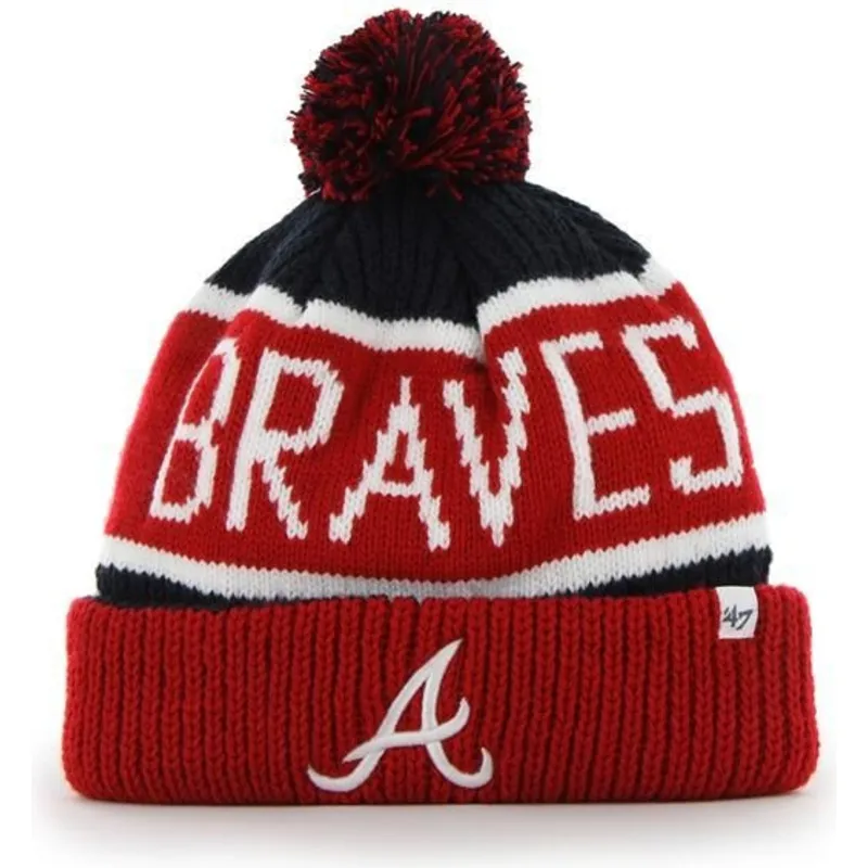 cappelli-pompon-rosso-dei-atlanta-braves-mlb-di-47-brand