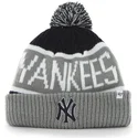 berretto-grigio-e-blu-navy-con-pompon-dei-new-york-yankees-mlb-cuff-knit-calgary-di-47-brand