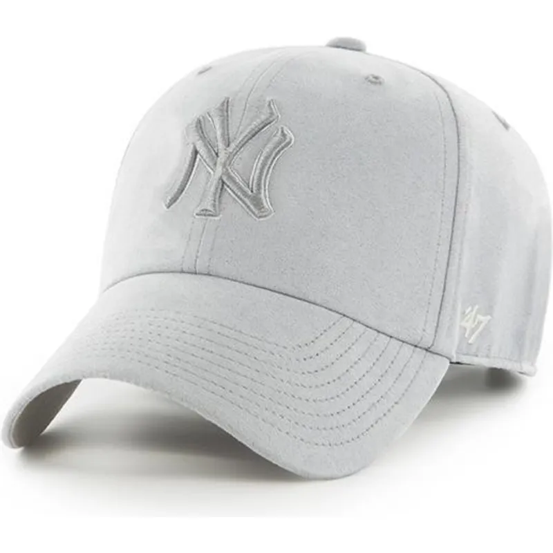 cappelli-curva-grigio-cinghia-regolabile-dei-new-york-yankees-mlb-di-47-brand cappelli-curva-grigio-cinghia-regolabile-dei-new-york-yankees-mlb-di-47-brand
