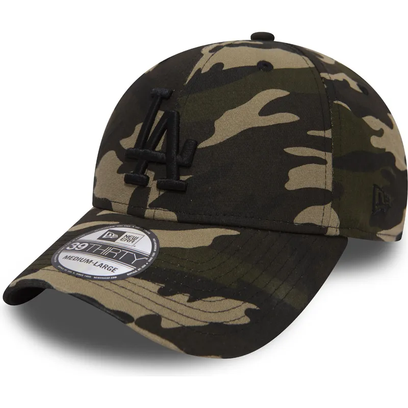 cappelli-curva-mimetizzazione-regolato-negro-39thirty-essential-dei-los-angeles-dodgers-mlb-di-new-era