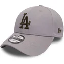 cappelli-curva-grigio-regolato-oro-39thirty-essential-dei-los-angeles-dodgers-mlb-di-new-era