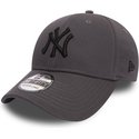 cappellino-visiera-curva-pietra-aderente-con-logo-nero-39thirty-league-essential-di-new-york-yankees-mlb-di-new-era