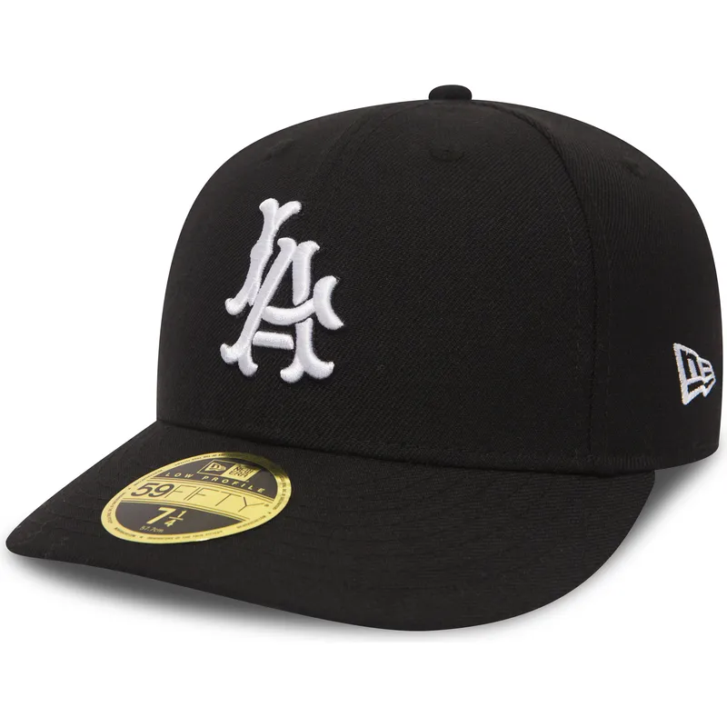 cappelli-curva-nero-regolato-59fifty-coop-wool-dei-los-angeles-dodgers-mlb-di-new-era