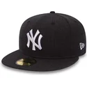 cappello-piatto-nero-aderente-59fifty-seasonal-heather-dei-new-york-yankees-mlb-di-new-era