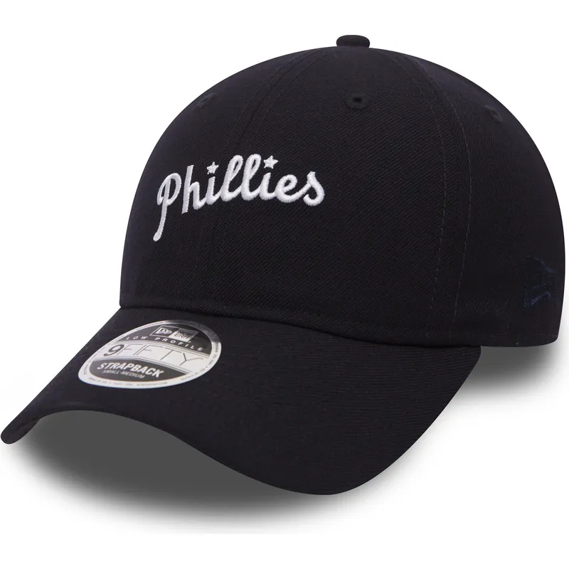 cappelli-curva-blu-marino-cinghia-regolabile-9fifty-low-profile-history-dei-philadelphia-phillies-mlb-di-new-era